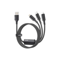 Дата кабель USB 2.0 AM to Lightning + Micro 5P + USB-C 1.2m 100W Essager (EXCMTL-JJ01-P)
