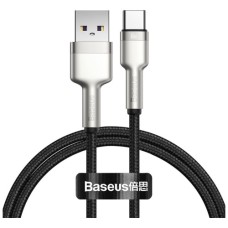 Дата кабель USB 2.0 AM to USB-C 1.0m Cafule Metal 66W black Baseus (CAKF000101)