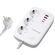 Мережевий фільтр живлення ColorWay CW-CHE34PDW 3 розетки/4USB (CW-CHE34PDW)
