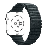 Ремінець до смарт-годинника Armorstandart Leather Loop для Apple Watch 42 (Series 11-10)/41/40/38 Midnight Blue (ARM57839)