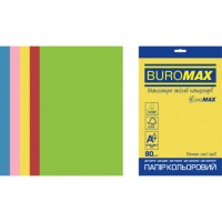 Папір Buromax А4, 80g, INTENSIVE, 5colors, 50sh, EUROMAX (BM.2721350E-99)