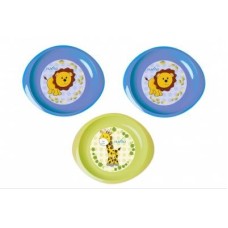 Набір дитячого посуду Nuvita тарелочки 6м+ 3шт. мелкие синие и салатовая (NV1428Blue)