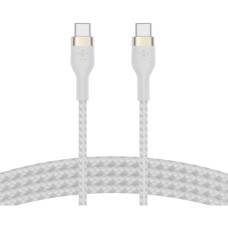 Дата кабель USB-C to USB-C 2.0m 60W White Belkin (CAB011BT2MWH)