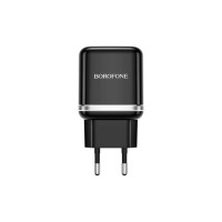 Зарядний пристрій BOROFONE BA36A High Speed USB QC3.0 18W Black (6931474715968)