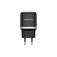 Зарядний пристрій BOROFONE BA36A High Speed USB QC3.0 18W Black (6931474715968)