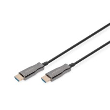 Кабель мультимедійний HDMI M to HDMI M 30m 4K AOC hybrid-fiber black Digitus (AK-330125-300-S)
