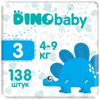 Підгузки Dino Baby Розмір 3 (4-9 кг) 138 шт (3 пачки по 46 шт) (2000998941222)