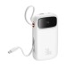 Батарея універсальна Baseus QPow2 20000mAh 30W, with 2*Type-C Cable, White (P10055009213-00)