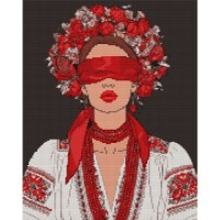 Картина по номерам Santi алмазна мозаїка "Українська муза", 40*50см на підрамни (956066)