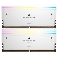 Модуль пам'яті для комп'ютера DDR5 32GB (2x16GB) 6000 MHz Dominator Titanium RGB White Corsair (CMP32GX5M2B6000C30W)