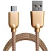 Дата кабель USB 2.0 AM to Micro 5P 1.0m 1.5A, Gold Grand-X (MM02G)