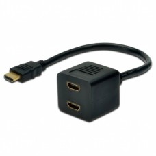 Кабель мультимедійний HDMI F to 2xHDMI M Digitus (AK-330400-002-S)