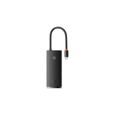 Концентратор Baseus USB-C 6-in-1 HDMI + 2xUSB 3.0 + PD + SD/TF black (WKQX050101)