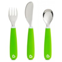 Набір дитячого посуду Munchkin Splash з неіржавкої сталі 3 предмети Зелений (012110.02)