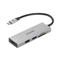 Концентратор Essager USB-C 5-in-1 HDMI 1.4 + USB 3.0 + USB 2.0 + SD/TF (EHBC05-FH0G-P)