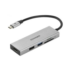 Концентратор Essager USB-C 5-in-1 HDMI 1.4 + USB 3.0 + USB 2.0 + SD/TF (EHBC05-FH0G-P)