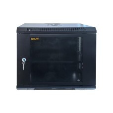 Шафа настінна GEAR 9U 19'' 600x600x450 мм, + полка 19", black (GWMSN-9U-600-600)