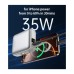 Батарея універсальна Choetech 10000mAh, 35W. PD/3.0, LED Display, buid-in type-C cabel, Silver (B832-SL)