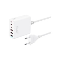 Зарядний пристрій XO L133 3xUSB-A + 3xUSB-C 75W White (L133.white)