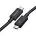Дата кабель USB-C to USB-C 1.0m Thunderbolt 5 240W 5A 120Gbps 16/8/4K L703 black Ugreen (45996)
