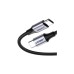 Дата кабель USB-C to USB-C 2.0m US261 18W Round Cable Nickel Plating Aluminum Shell Black UGREEN (50152)
