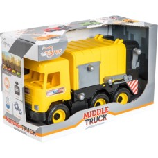 Машинка для дітей Tigres Авто "Middle truck" сміттєвоз (жовтий) в коробці (39492)