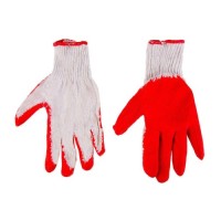 Захисні рукавички Top Tools бавовна, гумове покриття, червоні, р.9 (83S203)