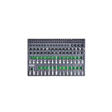 Набір біт Toptul впресованих у головку 1/4", 3/8", 1/2" 135шт. у ложементі (GED1351)