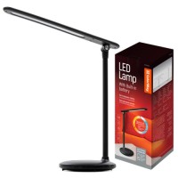 Настільна лампа ColorWay 4W з вбудованим акумулятором 1800 mAh USB in/out 5V*1A, black (CW-DL02B-B)