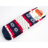 Шкарпетки дитячі Bross махрові новорічні (9901-4-6-blue)