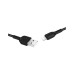 Дата кабель USB 2.0 AM to Lightning 1.0m 2.4A PVC TPE X20 black HOCO (6957531068808)