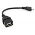Дата кабель OTG USB 2.0 AF to Micro 5P 0.15m Vinga (VCPDCOTGMBK)