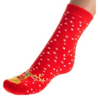 Шкарпетки BNM махрові з оленем (M1C0101-2143-7-red)