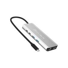 Концентратор J5create USB-С 6-in-1 2xUSB 3.2 + USB-C PD 100W + USB-C + HDMI 8K + RJ45 2.5Gbps aluminum (JCD403-N)
