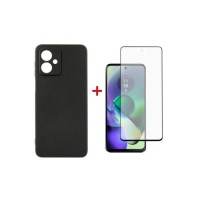 Чохол до мобільного телефона Dengos Kit for Motorola G54 case + glass (Black) (DG-KM-50)