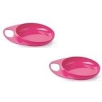Набір дитячого посуду Nuvita Тарілка Easy Eating дрібна 2 шт. рожева (NV8451Pink)