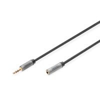 Кабель мультимедійний 3.5mm M to 3.5mm F 3.0m Digitus (DB-510210-030-S)