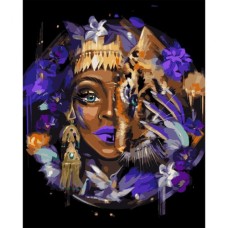 Картина по номерам Santi Африканська краса метал. фарби ©maryzueva_art 40*50 см (954726)