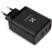 Зарядний пристрій Vinga 2xUSB-C + USB-A Display 65W (VCR65ACCDB)