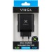 Зарядний пристрій Vinga 2xUSB-C + USB-A Display 65W (VCR65ACCDB)