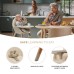 Стілець для годування Kinderkraft 2 в 1 Fini 2 Beige (5902533924493)