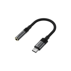 Перехідник USB-C to 3.5mm F 0.15m DAC audio black Acefast (6974316285281)