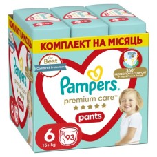 Підгузки Pampers трусики Pants Giant Розмір 6 (14-19 кг) 93 шт (8006540491010)