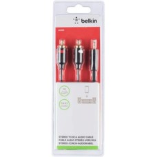 Кабель мультимедійний 3.5mm M to 2xRCA M 2.0m Belkin (F3Y116BT2M)