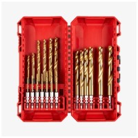 Набір свердл Milwaukee по металу PACKOUT RedHEX HSS-G TiN, 19шт (4932493866)