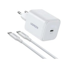 Зарядний пристрій Ugreen USB-C GaN 45W + cable USB-C to USB-C X524 white (65055)