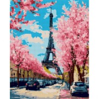 Картина по номерам Santi Париж на весні 40*50 см алмазна мозаїка (954818)