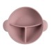 Тарілка дитяча Canpol babies DOTS силіконова на присосці з секціями, рожева (51/403_pin)