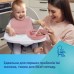 Тарілка дитяча Canpol babies DOTS силіконова на присосці з секціями, рожева (51/403_pin)