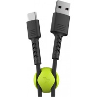 Дата кабель USB 2.0 AM to Type-C 1.0m Soft black Pixus (4897058530919)